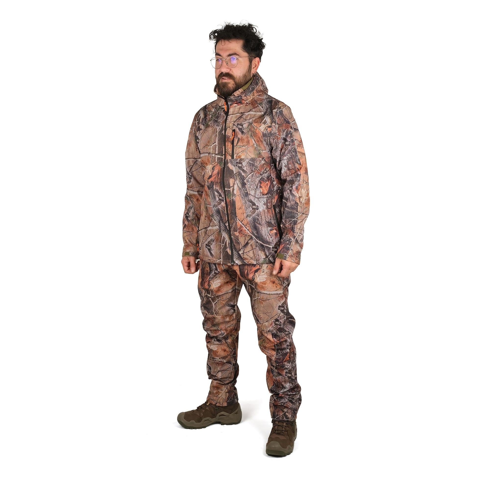 Orman Desenli SoftShell Avcı Takım