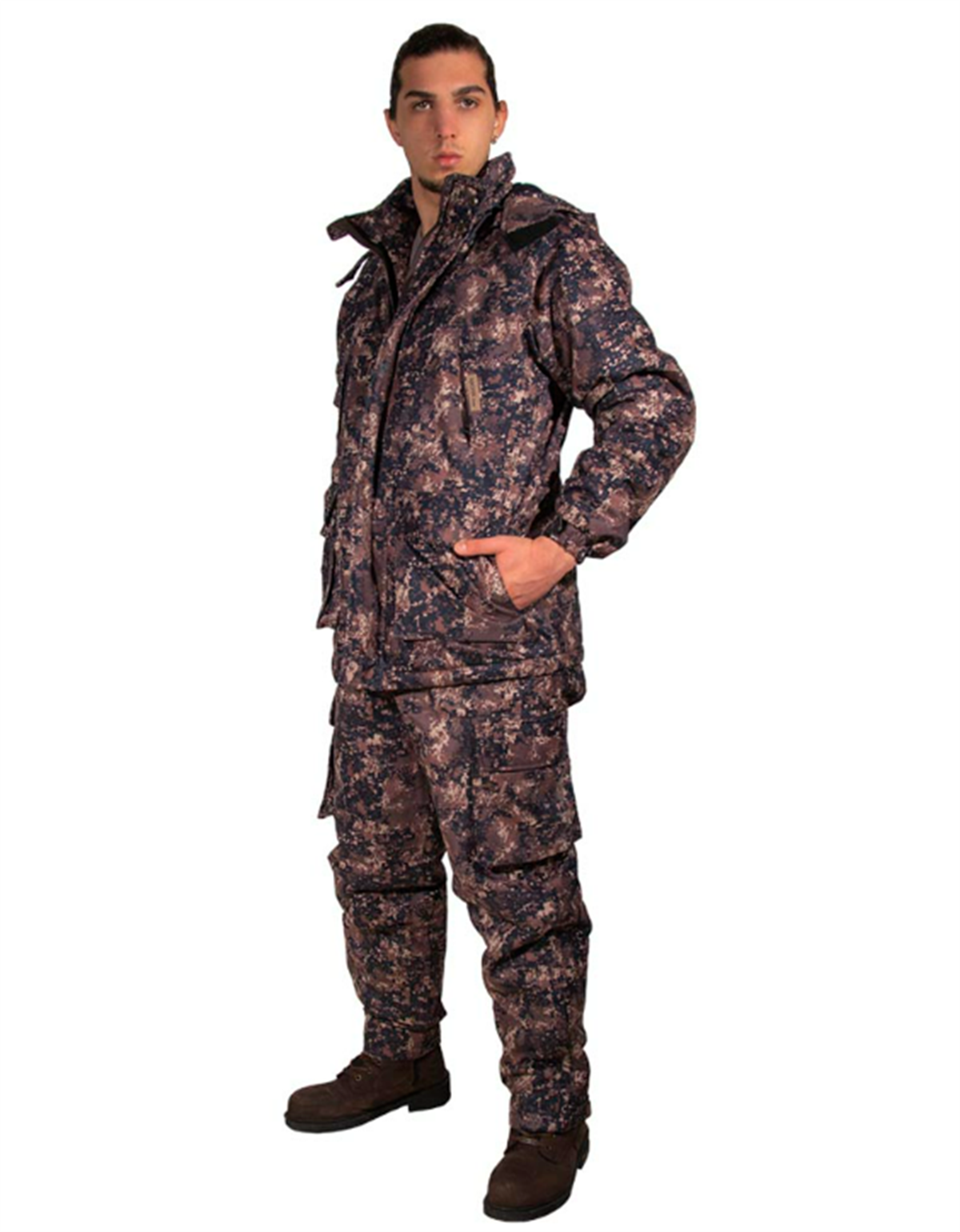ARCHER Soğuk İklim Takım Waterproof Kahverengi Kamuflaj