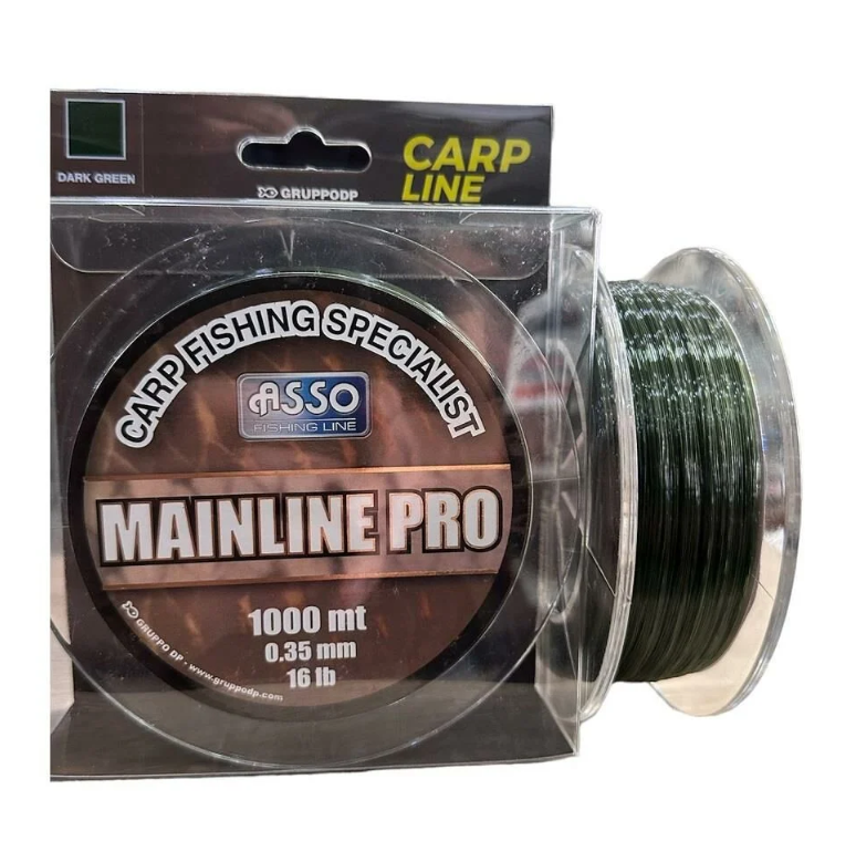 Asso Mainline Pro Carp 1000m 0.35mm Dark Green Misina