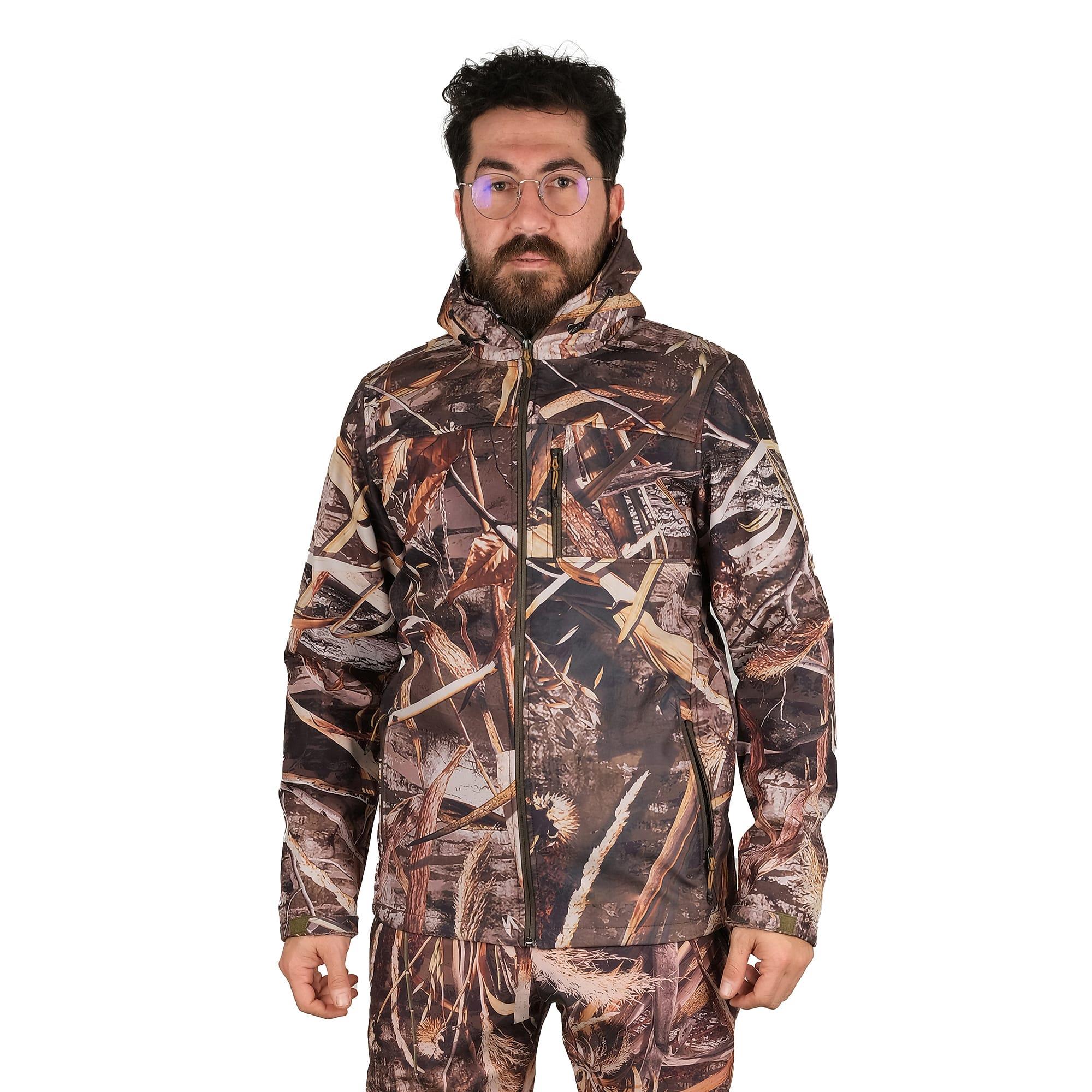 Saz Desenli SoftShell Mont