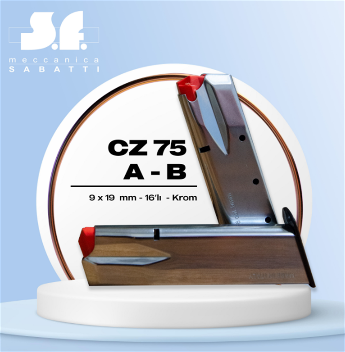 CZ 75 A-B (CANİK) (KROM TABANCA ŞARJÖRÜ)  16'LI