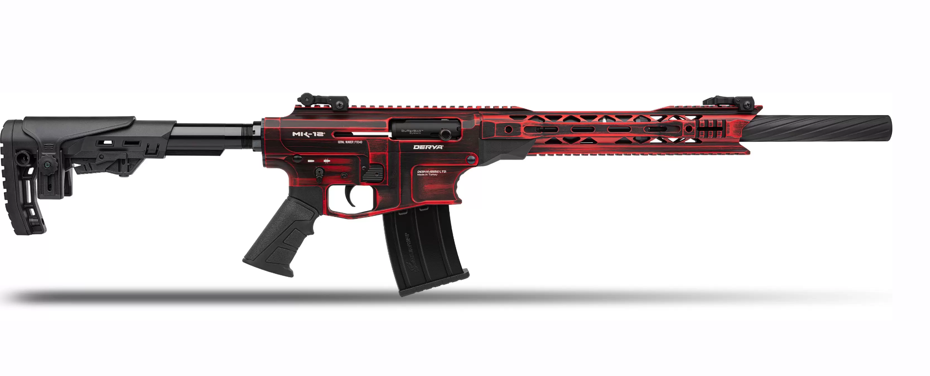 Derya MK-12 AS-104SE Kırmızı Eskitme Full Metal Otomatik Av Tüfeği