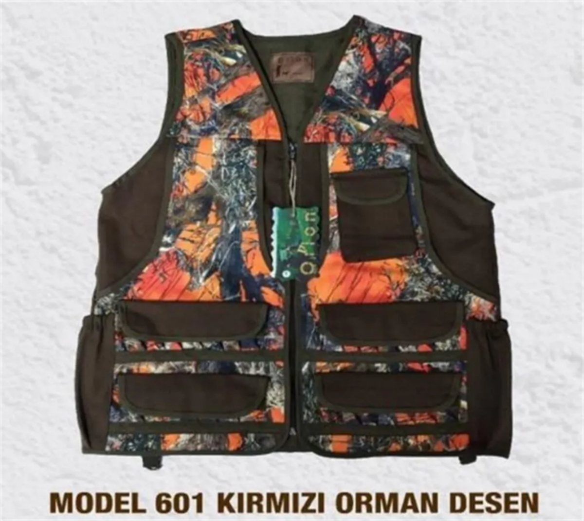 ORION 601 Kırmızı Orman Desen Yelek
