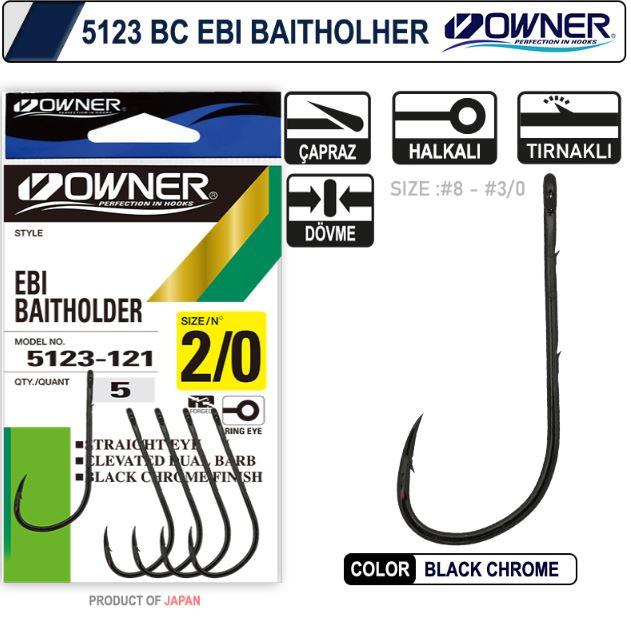 Owner 5123 Ebi Baitholder Black Chrome İğne