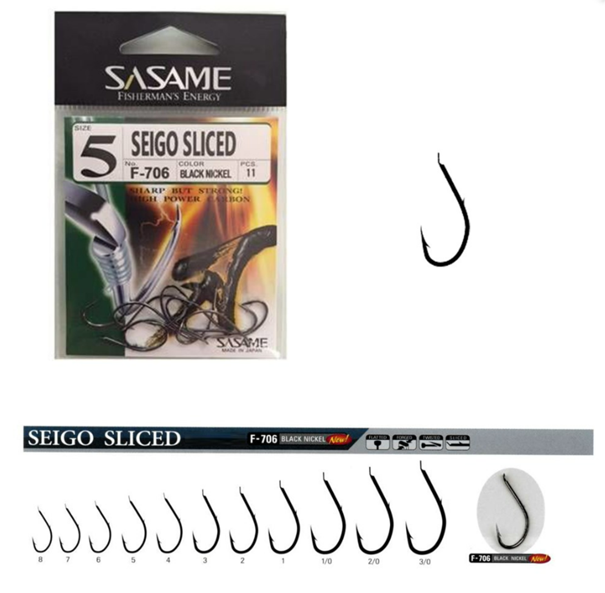 Sasame F-706 Seigo Sliced İğne (Black Nickel)
