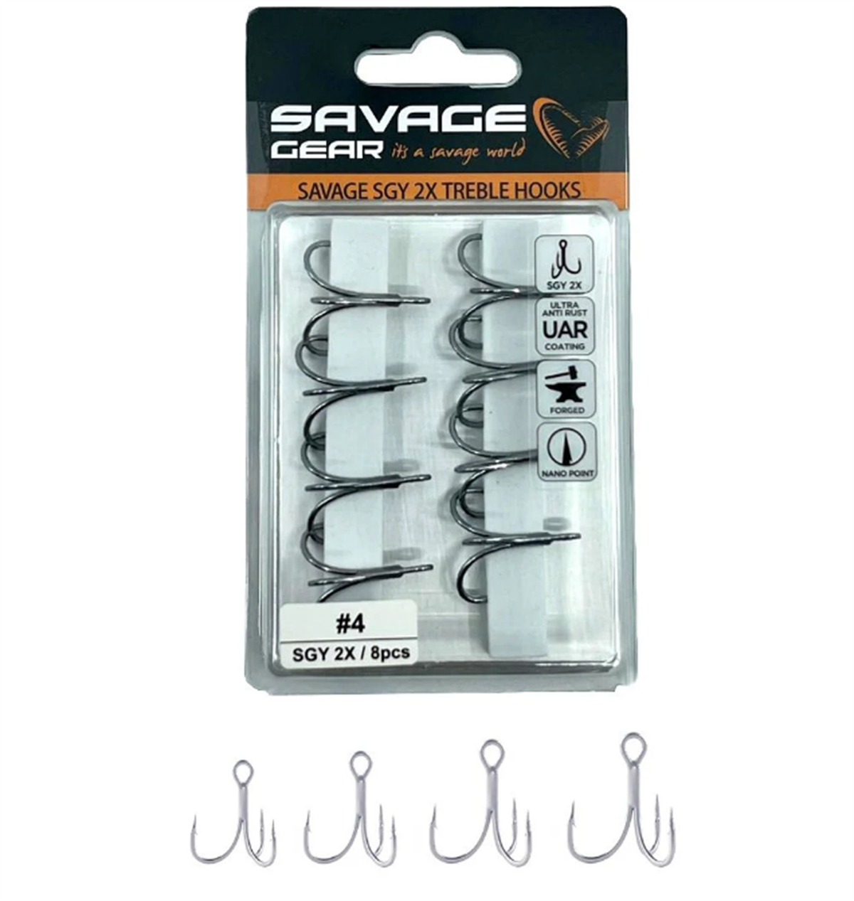 Savage Gear SGY 2X Trebles 8 Adet İğne