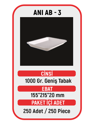 1000 GR GENİŞ TABAK