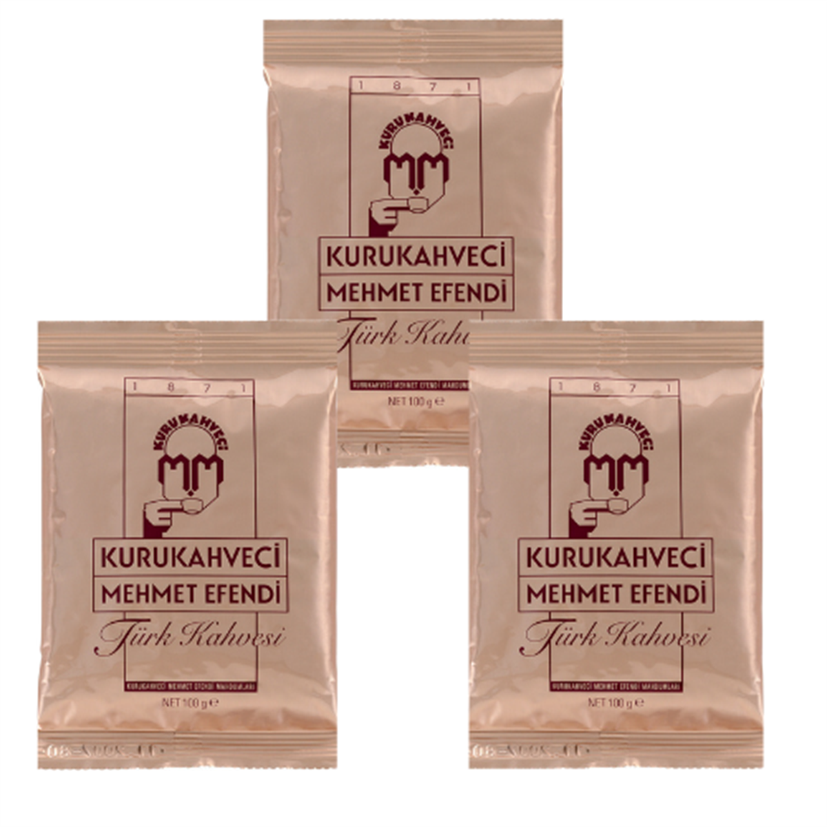 KURUKAHVECİ MEHMET EFENDİ 100 GR 25'Lİ PAKET TÜRK KAHVESİ