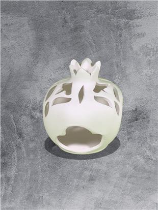 Delikli Nar Mumluk Çini Bisküvisi - 8 cm