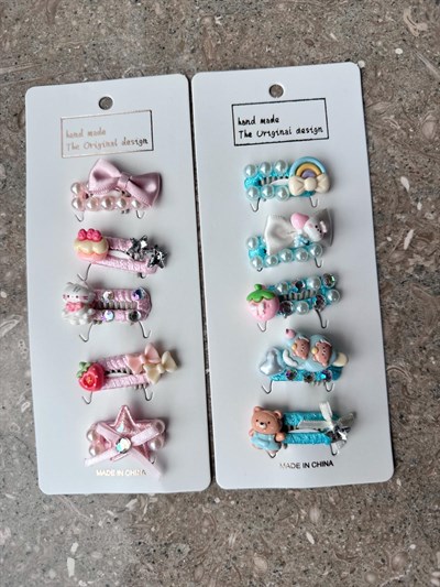 Saçsız bebek için set toka