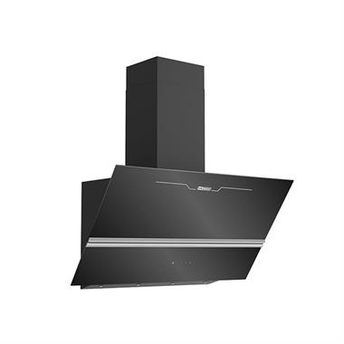 Ukinox Vento Duvar Tipi 90 cm Siyah Cam Davlumbaz