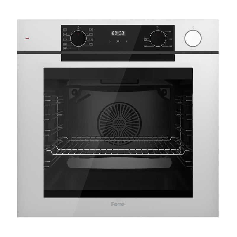 Ferre QEP 64 CB Beyaz Cam Ankastre Fırın