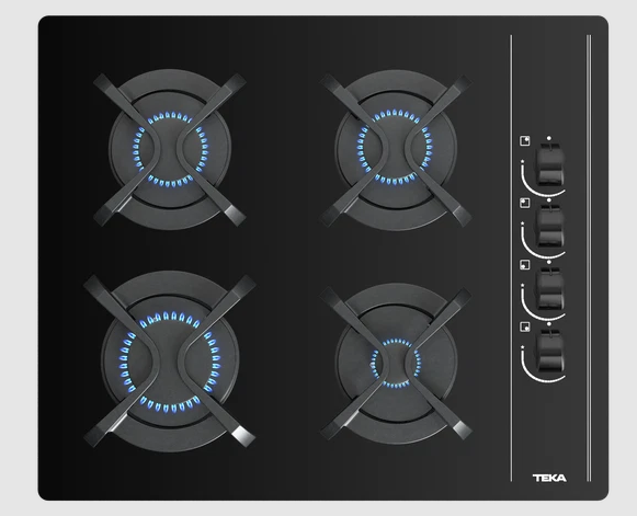 Teka GBC 64002 KBC 60 Cm Siyah Cam Gazlı Ocak 112580045
