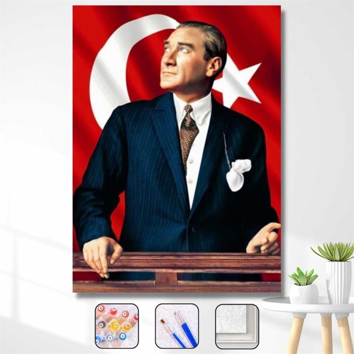 Sayılarla Boyama Seti Atatürk ve Bayrak