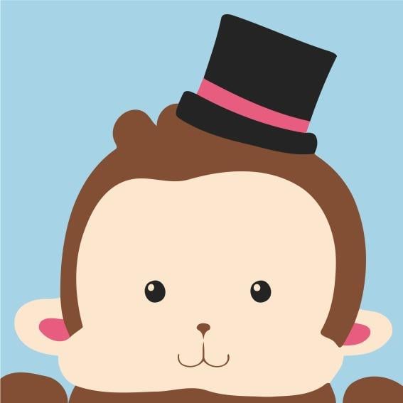 Sayılarla Boyama Seti MT 103 Şapkalı Maymun 20x20 cm