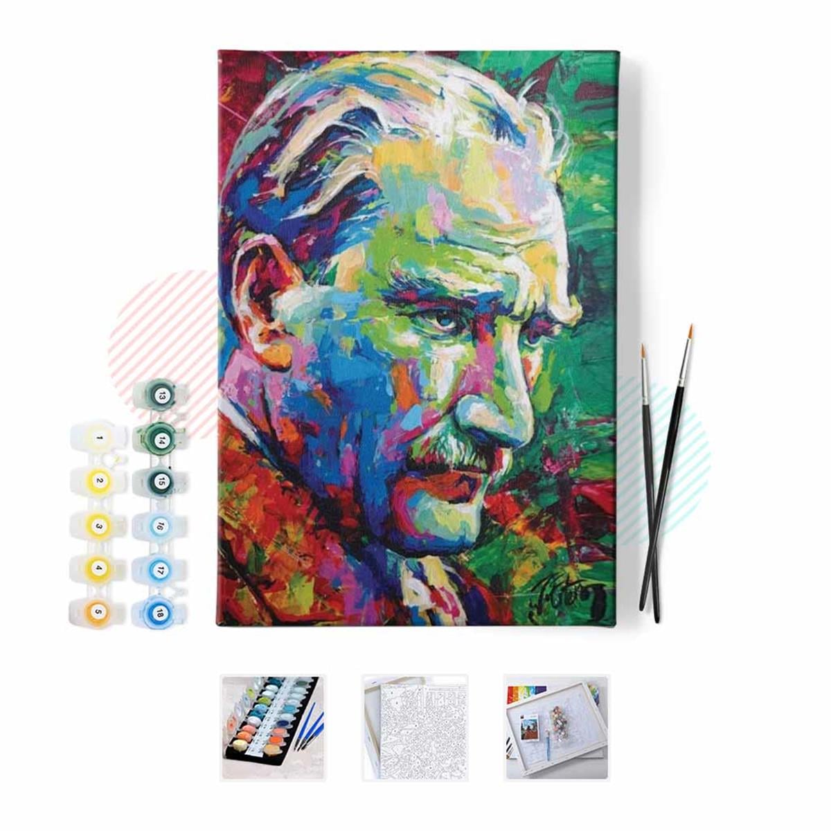 Sayılarla Boyama Seti Renkli Atatürk