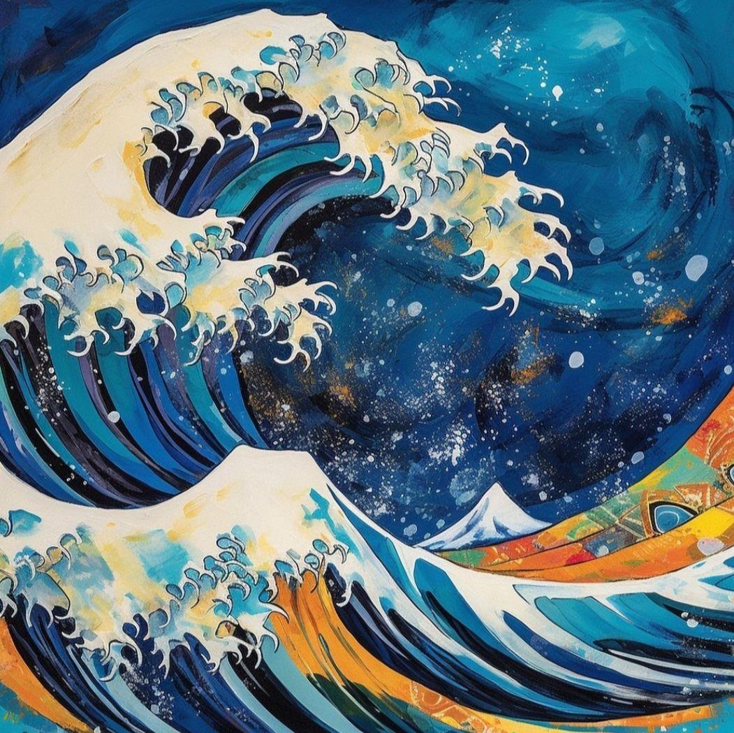 Sayılarla Boyama Seti Rüyamdaki Dalgalar