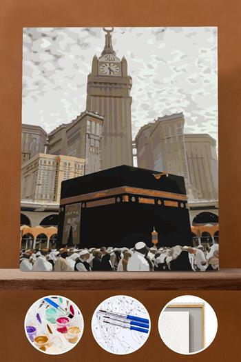 Sayılarla Boyama Seti Çerçeveli Kasnaklı  Kabe 3