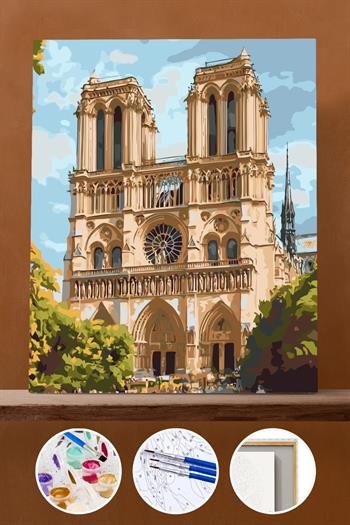 Sayılarla Boyama Seti Çerçeveli Kasnaklı  Muhteşem Notre Dame