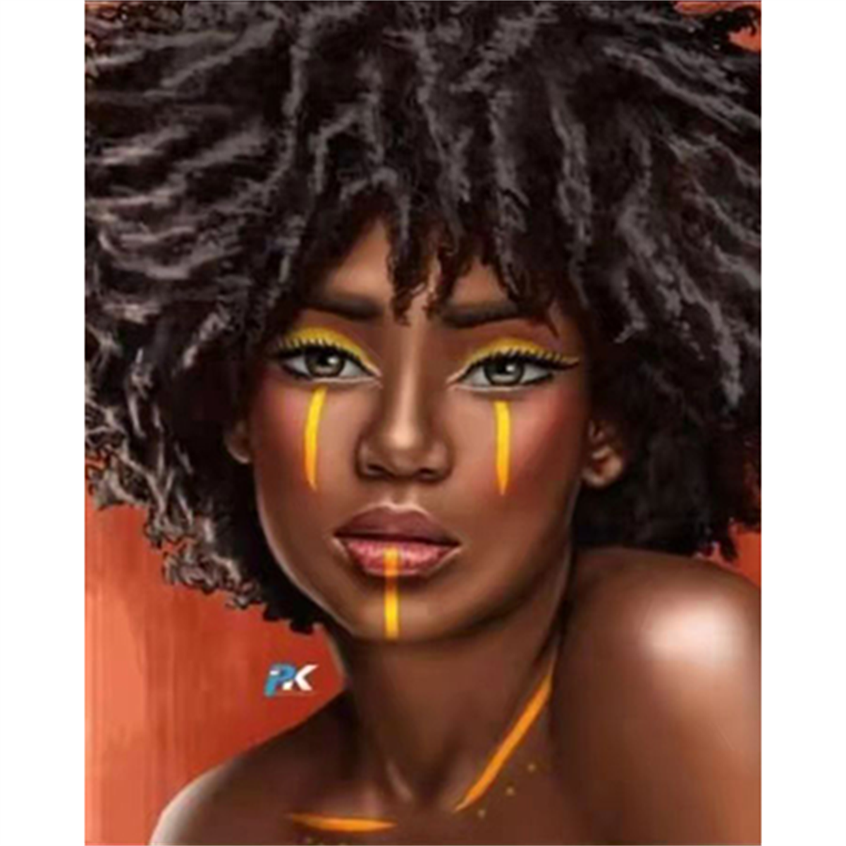 Sayılarla Boyama Seti Afrika Stili