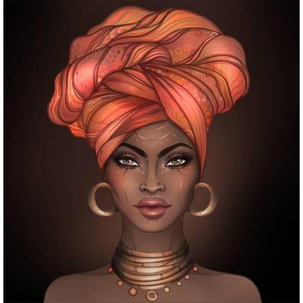Sayılarla Boyama Seti Afrikalı Güzel 11