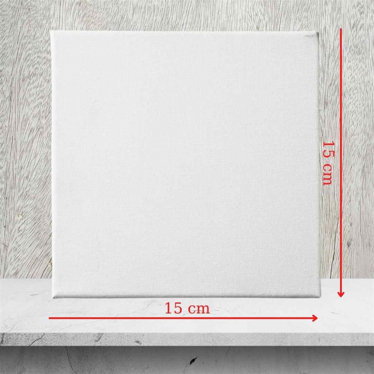 Sayılarla Boyama Seti Boş Tuval 15x15cm
