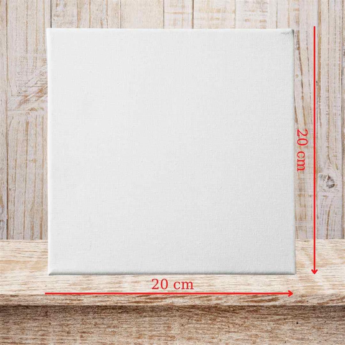 Sayılarla Boyama Seti Boş Tuval 20x20cm
