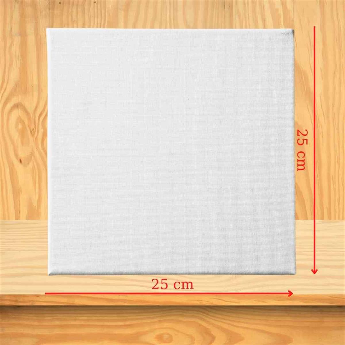 Sayılarla Boyama Seti Boş Tuval 25x25cm