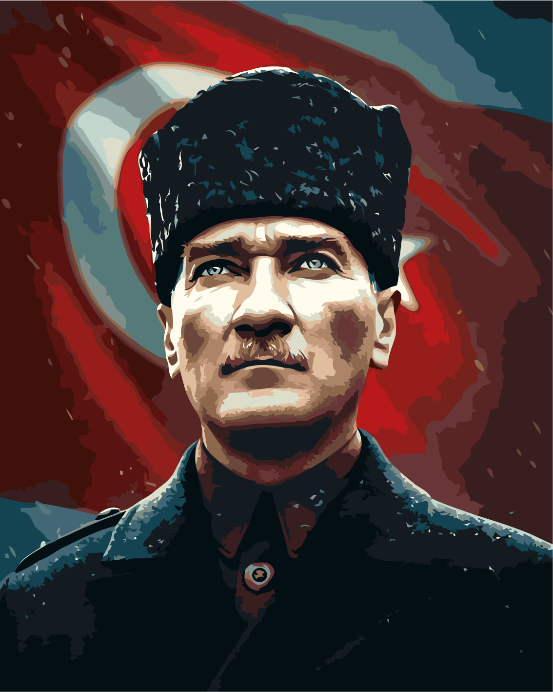 Sayılarla Boyama Seti Çerçeveli Kasnaklı Mustafa Kemal Atatürk Işığında 1