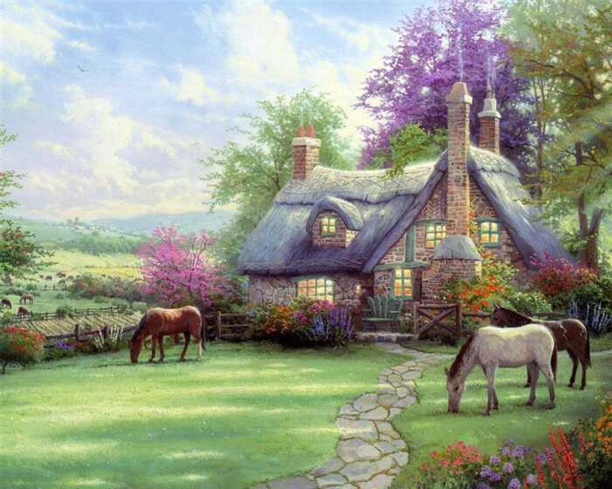 Sayılarla Boyama Seti Çiftlik Evindeki Atlar