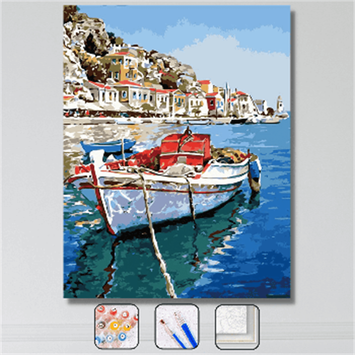 Sayılarla Boyama Seti Egenin Mavi Suları 50x65cm