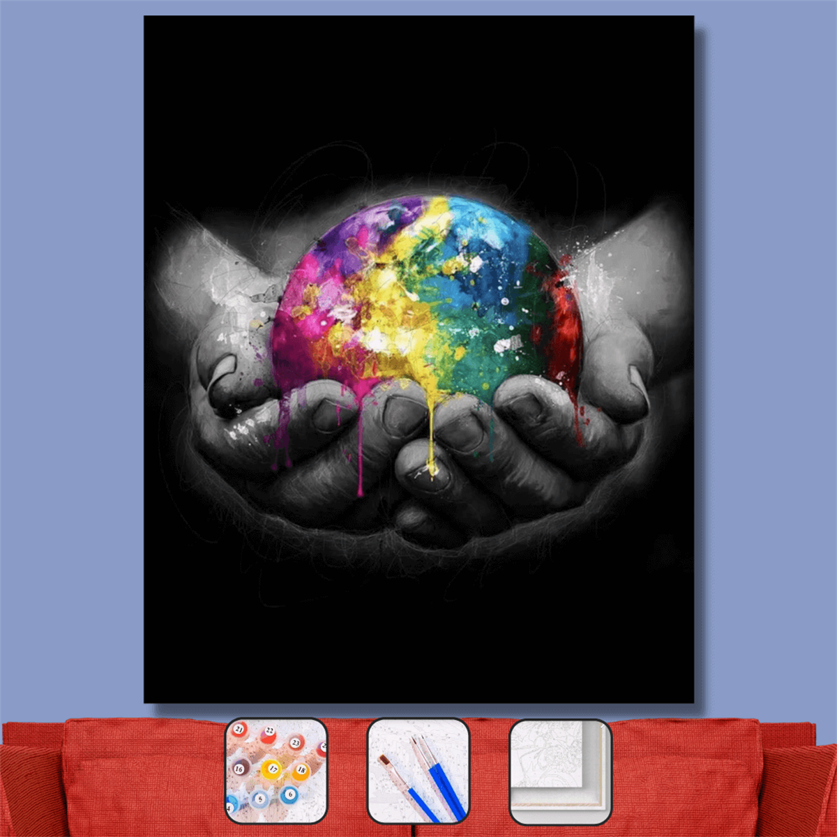 Sayılarla Boyama Seti Elimin Altındaki Dünya