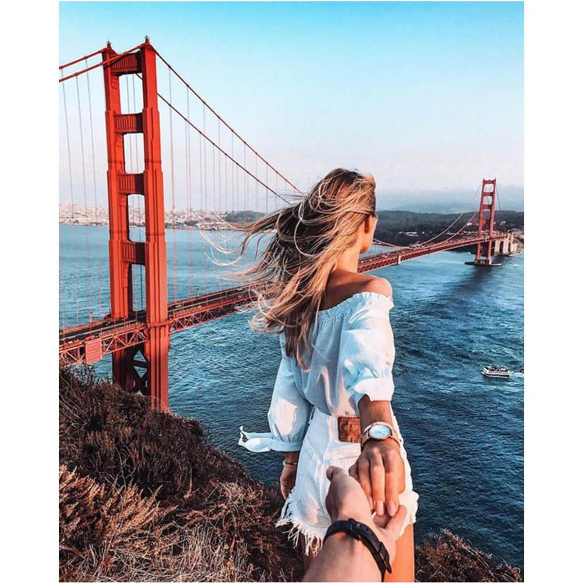 Sayılarla Boyama Seti Golden Gate'te aşk