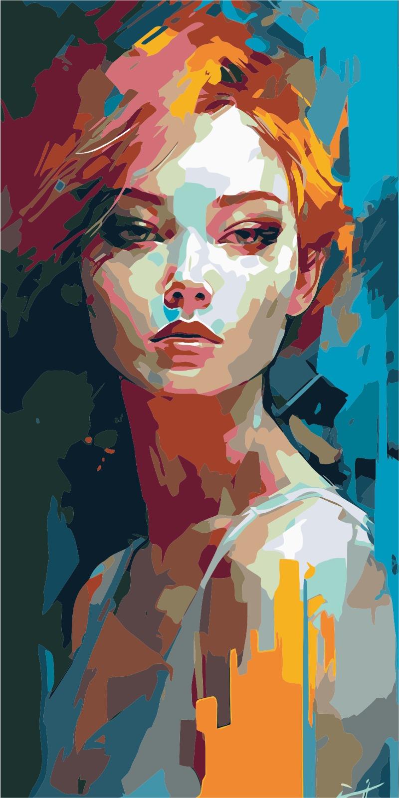 Sayılarla Boyama Seti Kadının Duruşu 3