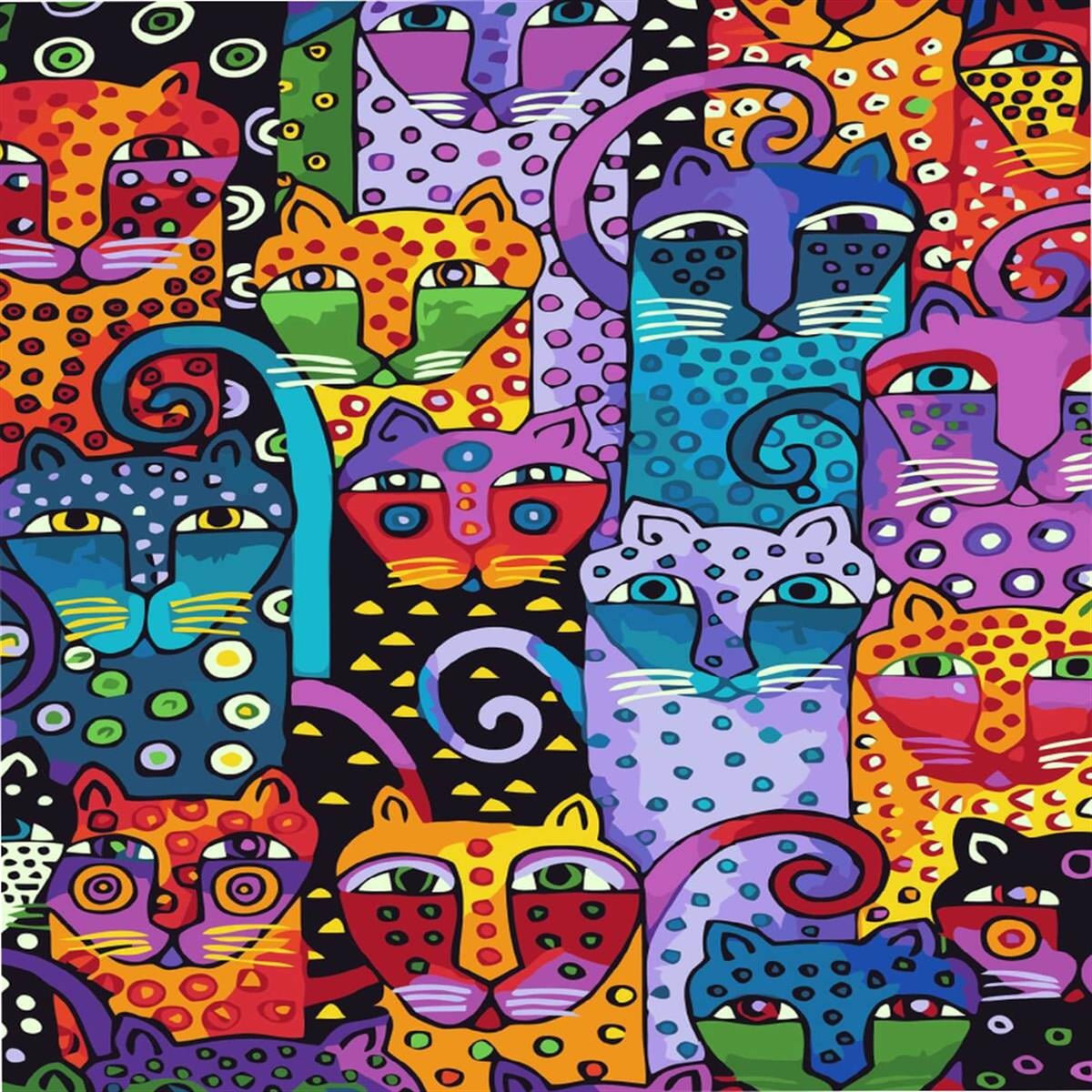 Sayılarla Boyama Seti Kedi Duvarı