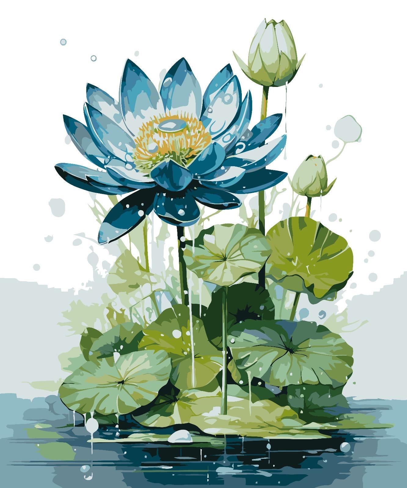 Sayılarla Boyama Seti Mavi Lotus