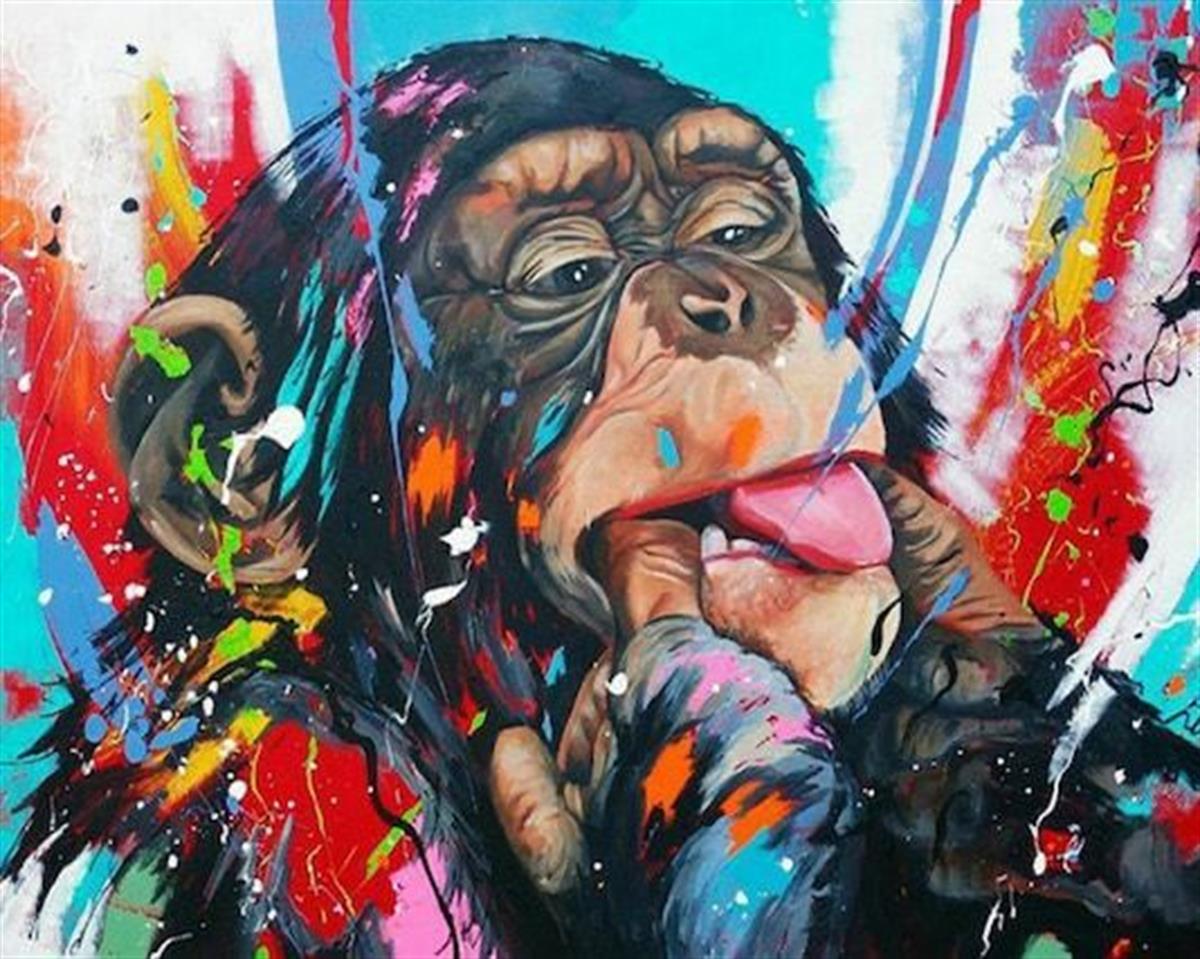 Sayılarla Boyama Seti Şapşik Maymun