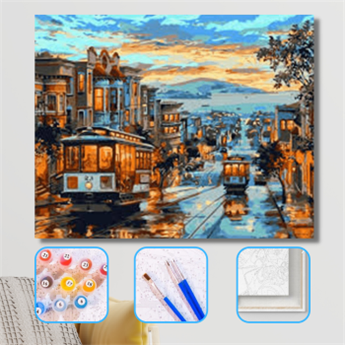 Sayılarla Boyama Seti Tramway