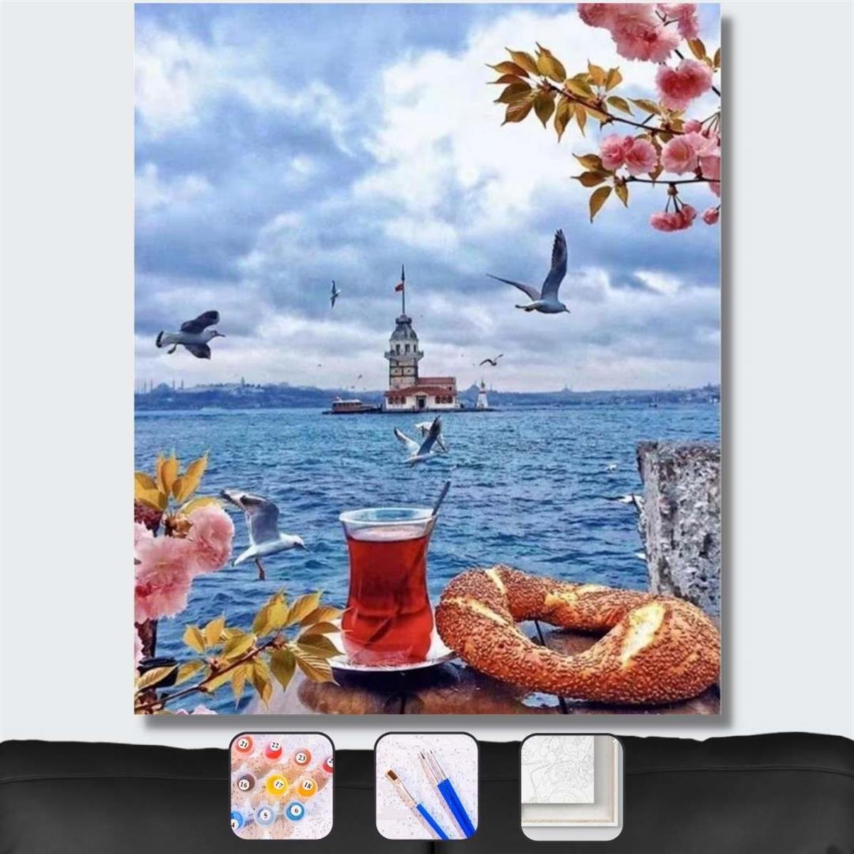 Sayılarla Boyama Seti Üsküdar da Çay Simit