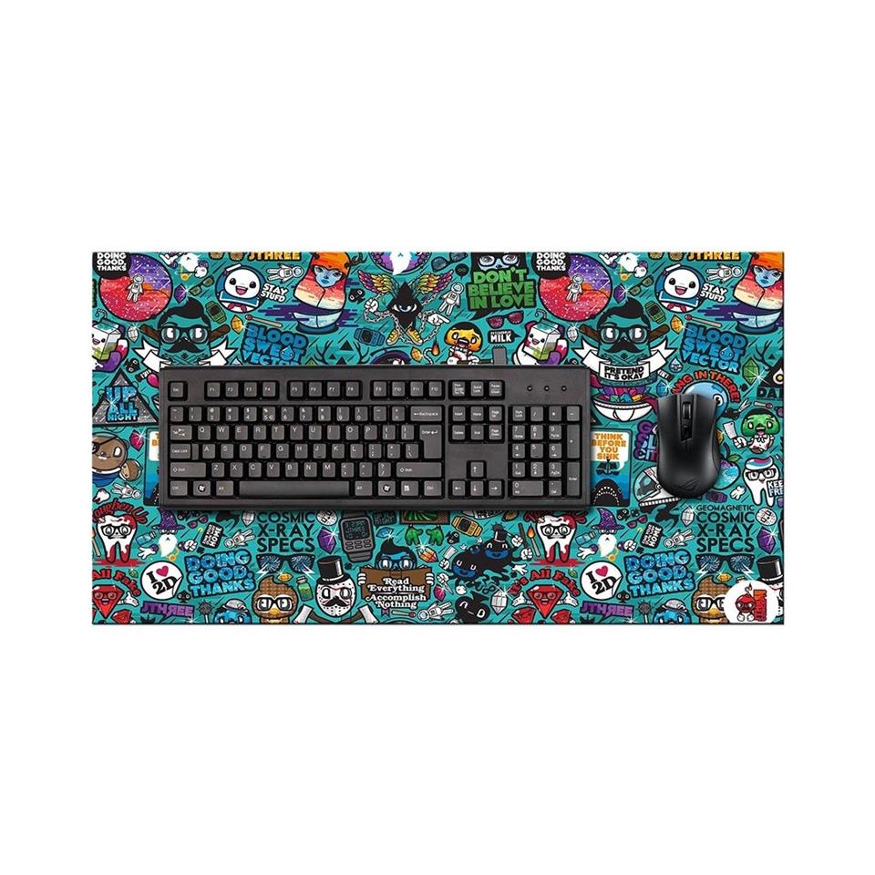 Doodle Blue XL 70x40 Cm Oyuncu Gaming Mouse Pad