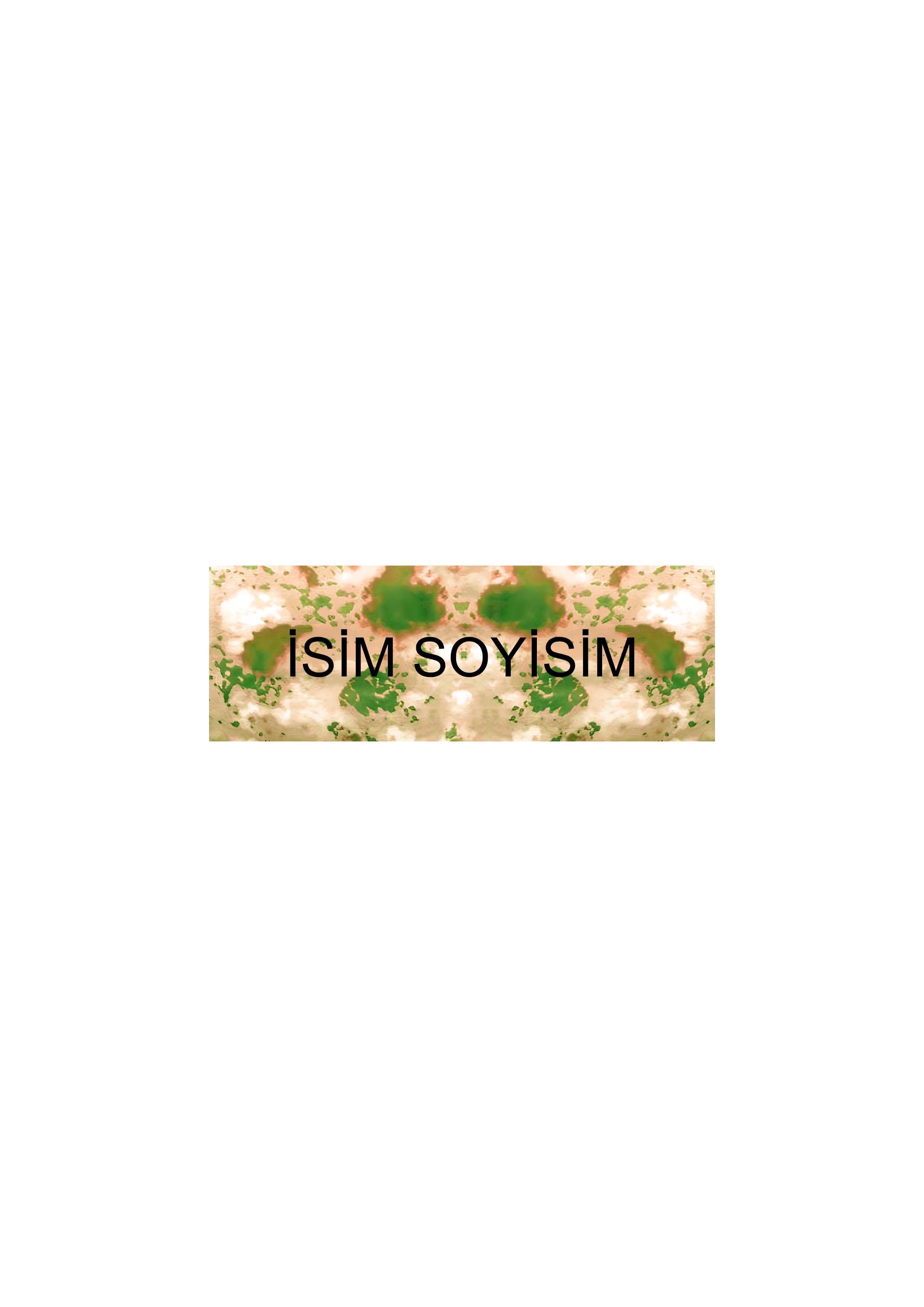 Kendin Tasarla Arma Peç Patch Yama İsimlik 44
