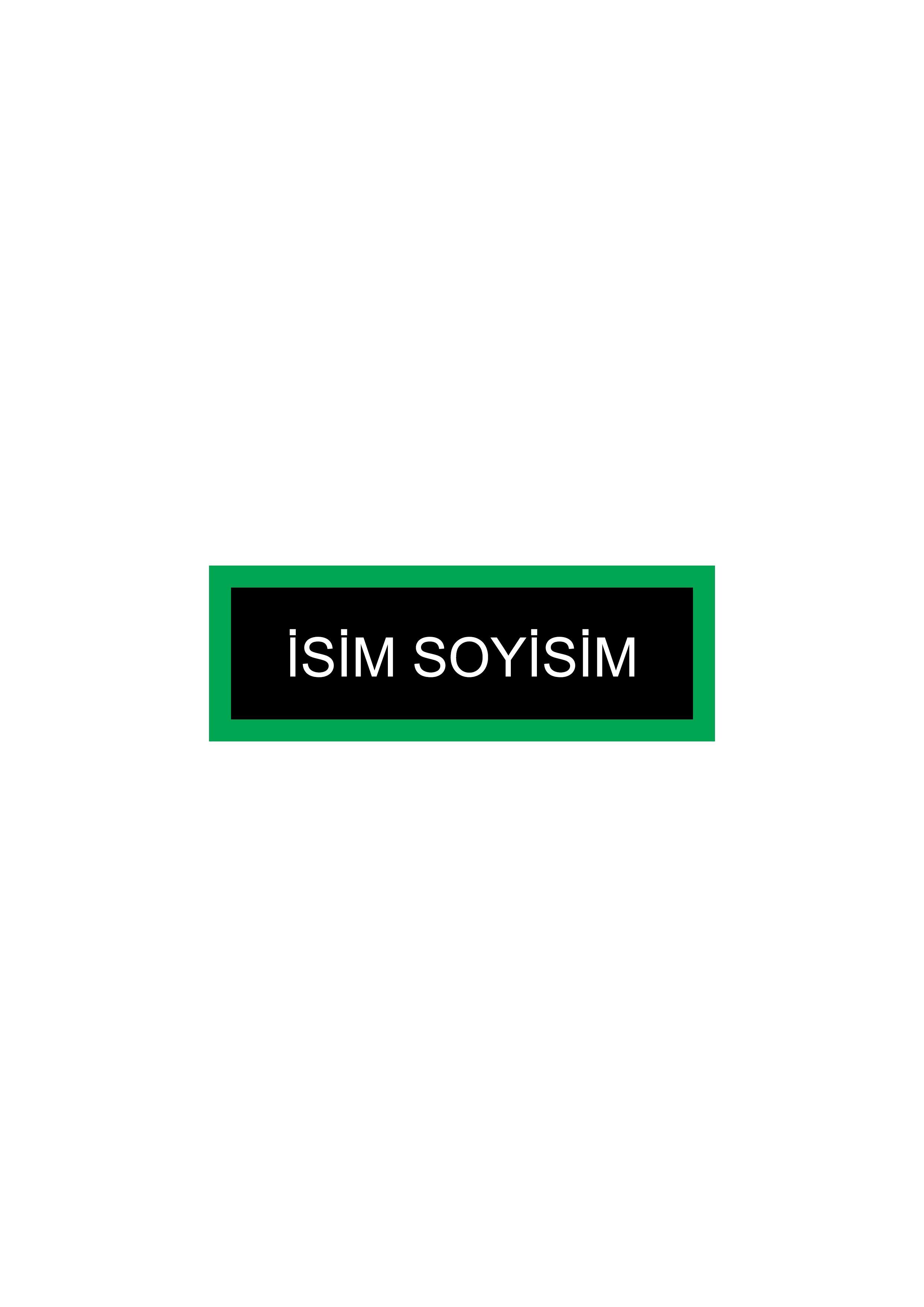 Kendin Tasarla Arma Peç Patch Yama İsimlik 40