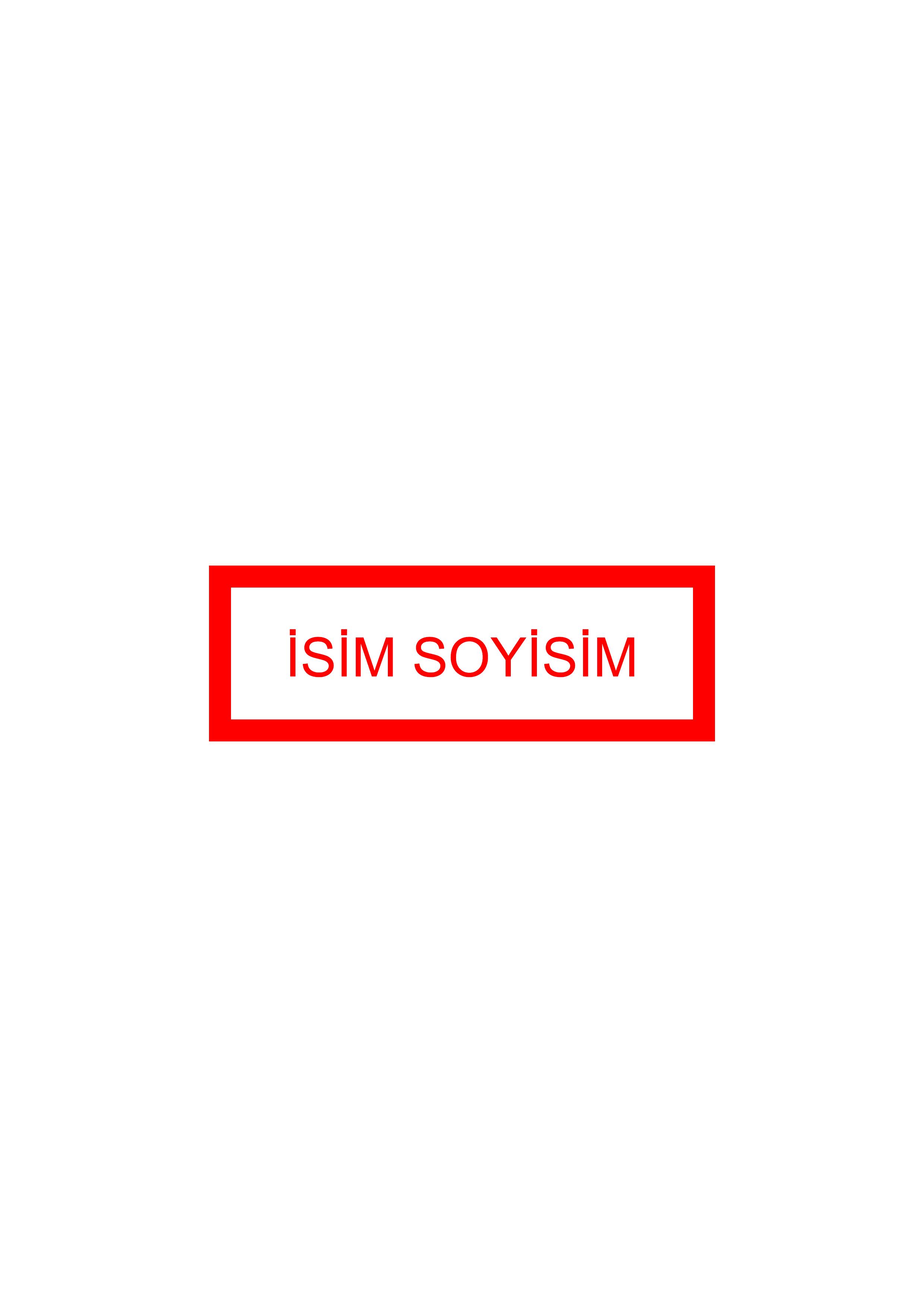 Kendin Tasarla Arma Peç Patch Yama İsimlik 34