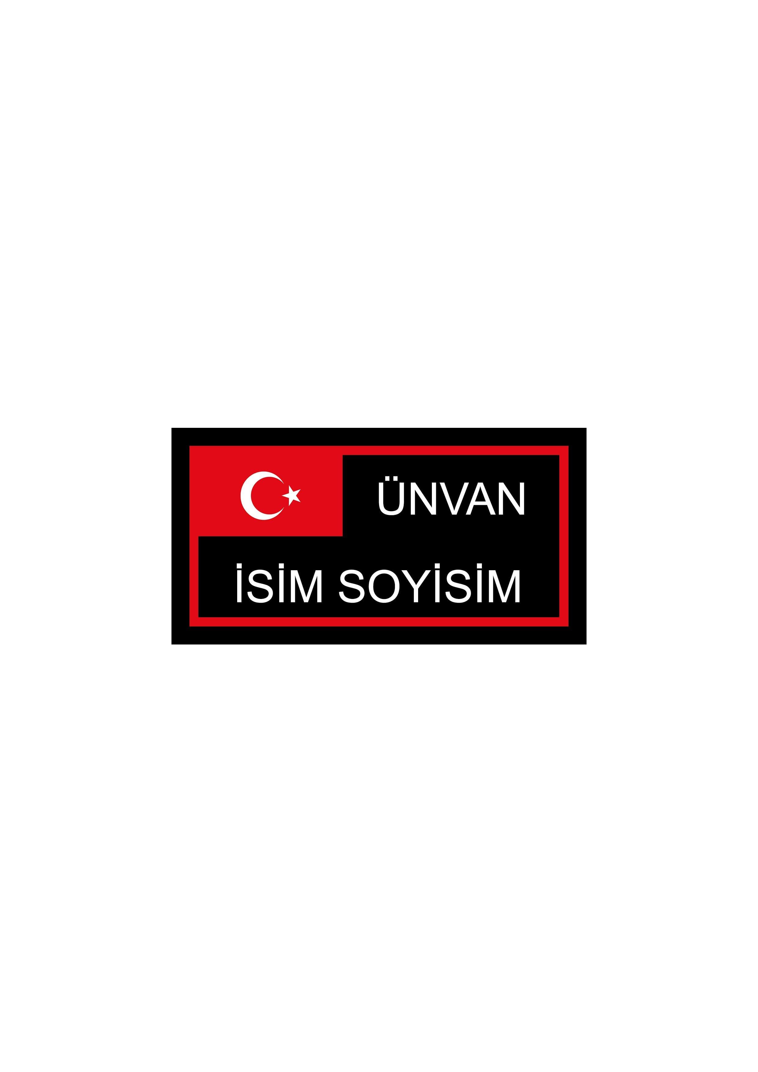 Kendin Tasarla Arma Peç Patch Yama İsimlik 20