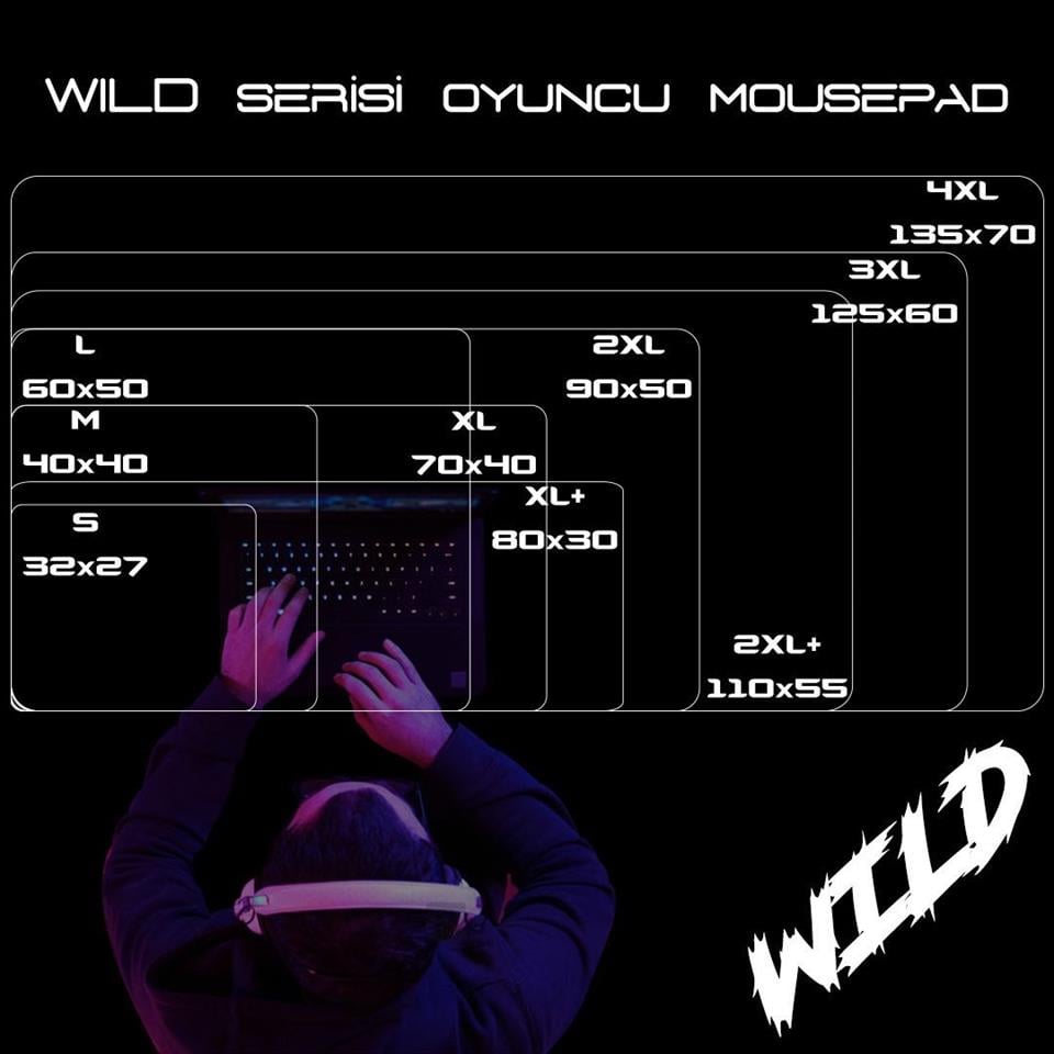 Wild S 32x27 cm Oyuncu Gaming Mouse Pad