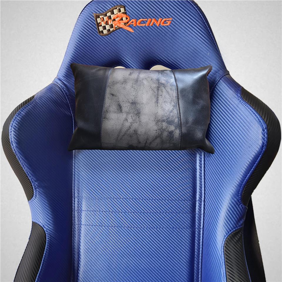 Gümüş Suni Deri Gamer Yastık Boyun Desteği