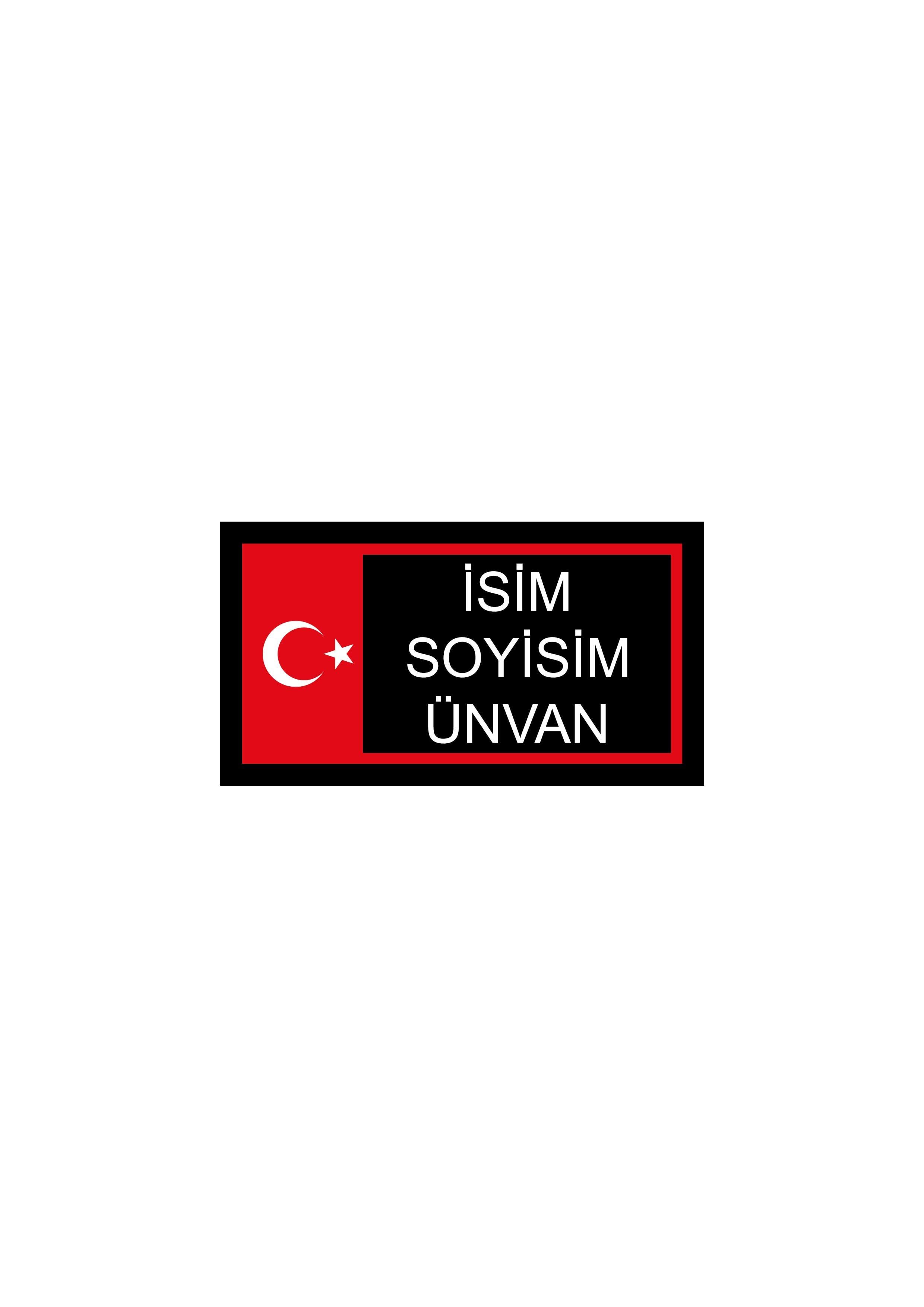 Kendin Tasarla Arma Peç Patch Yama İsimlik 27