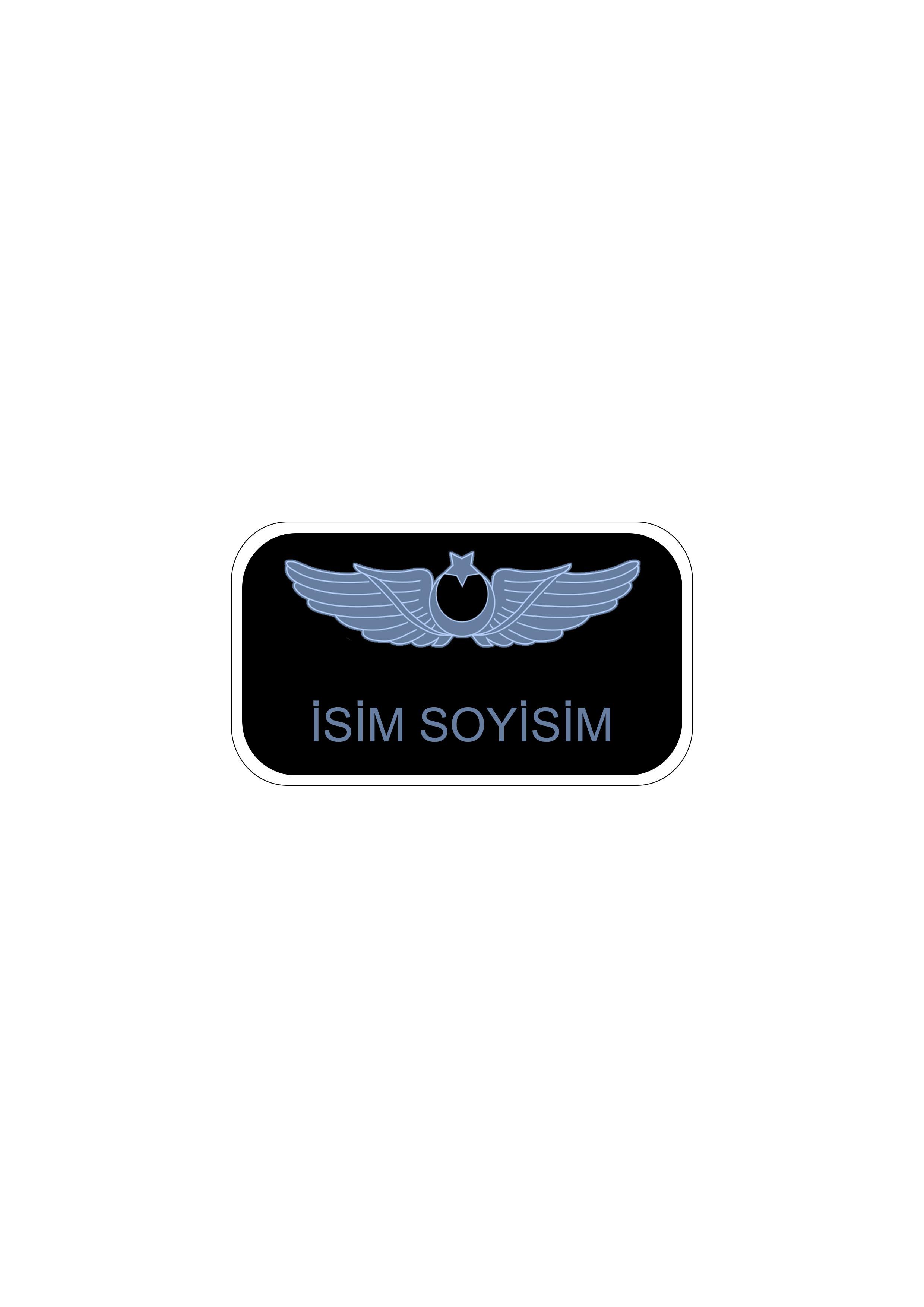 Kendin Tasarla Arma Peç Patch Yama İsimlik Havacı