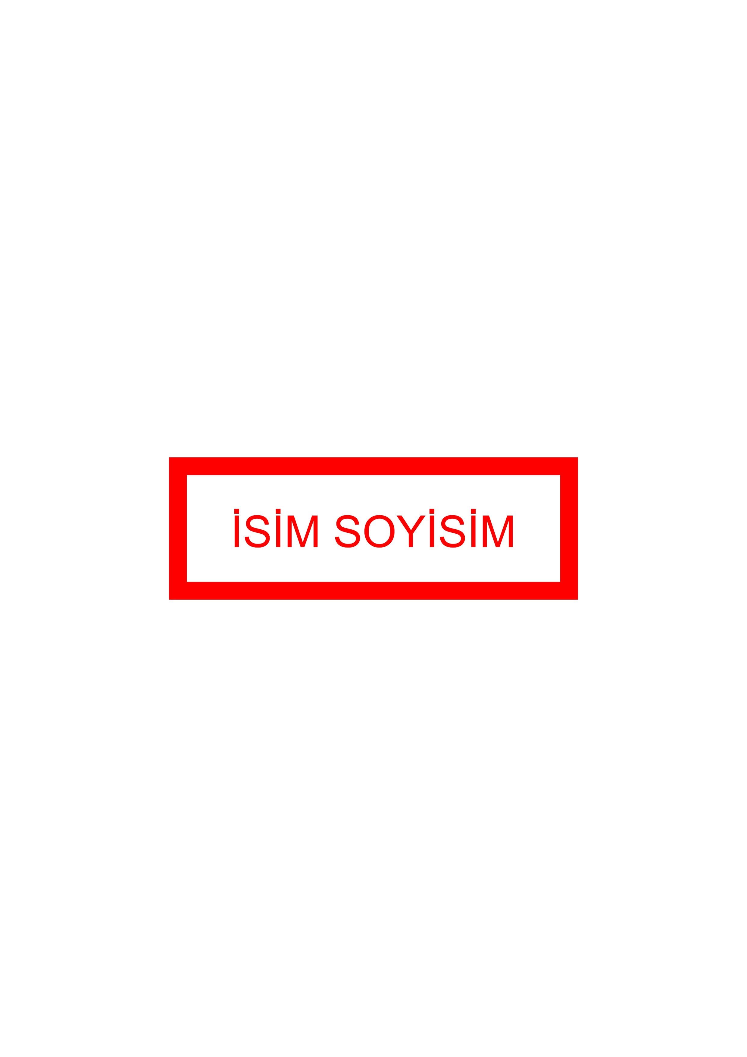 Kendin Tasarla Arma Peç Patch Yama İsimlik 34