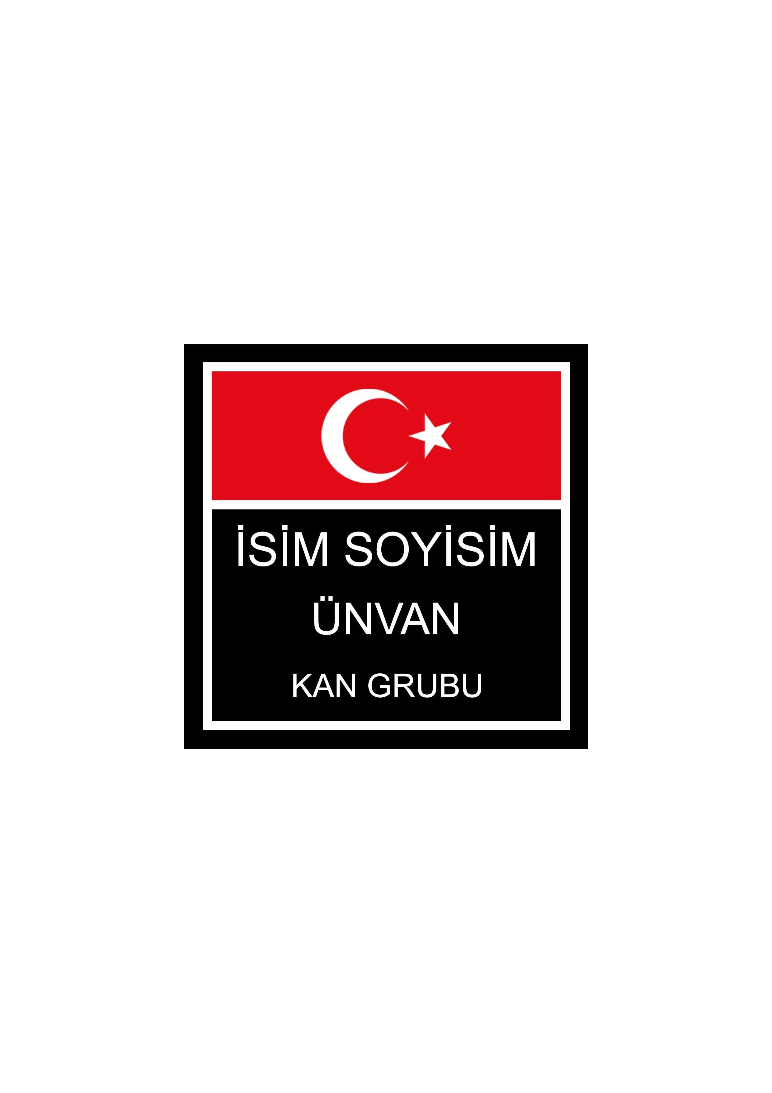 Kendin Tasarla Arma Peç Patch Yama İsimlik 3